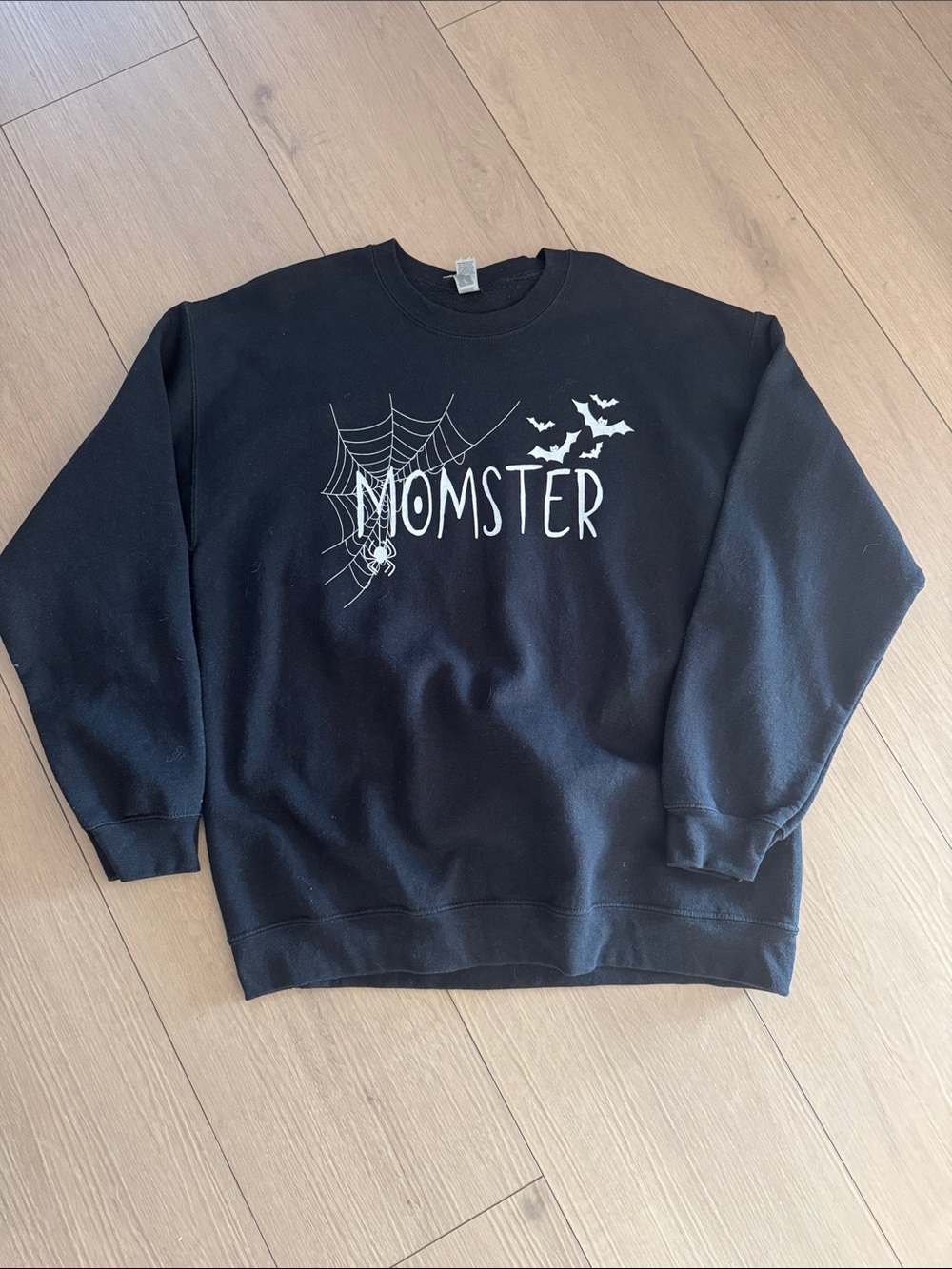 Gildan Black Momster Graphic Crewneck Sweatshirt